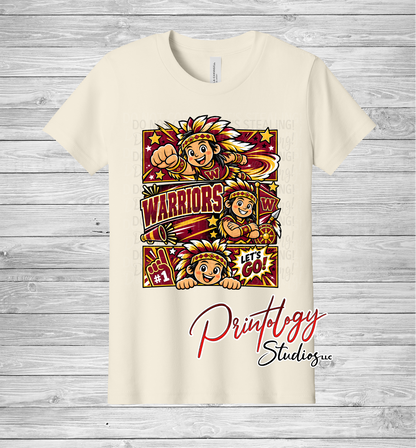 Youth Callahan Warriors - Boy - Comic Style Tee - CIS