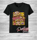 Youth Callahan Little Warriors Game Day- Blonde Haired Girl Comic Style Tee