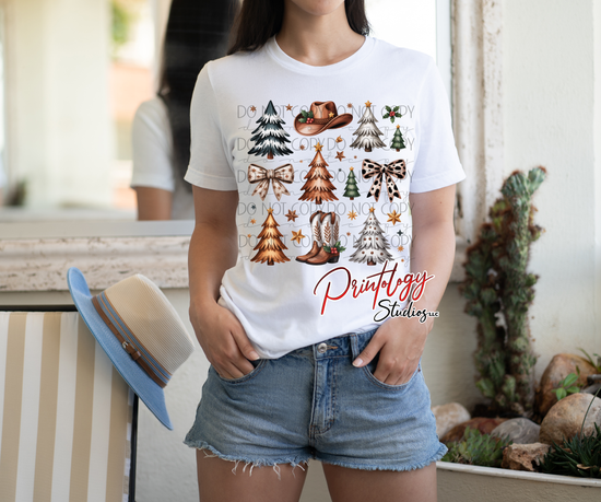 Western Christmas Trees – DTF Transfer