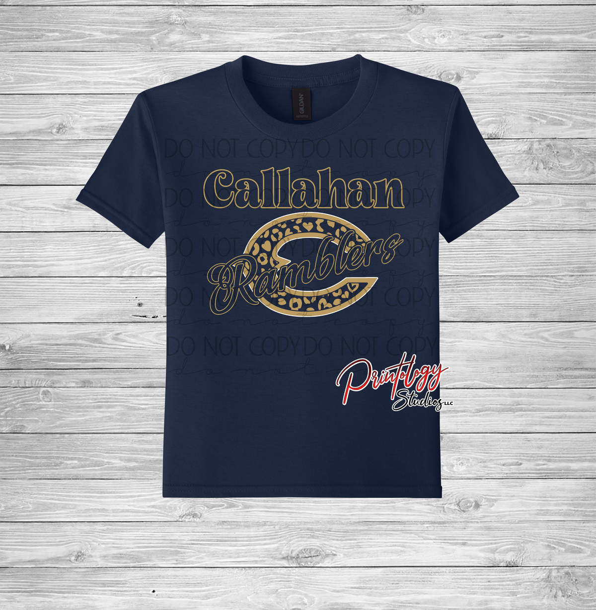 Youth Callahan Ramblers Leopard Print Tee