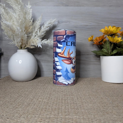 Personalized Reindeer Christmas Tumbler