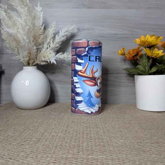 Personalized Reindeer Christmas Tumbler