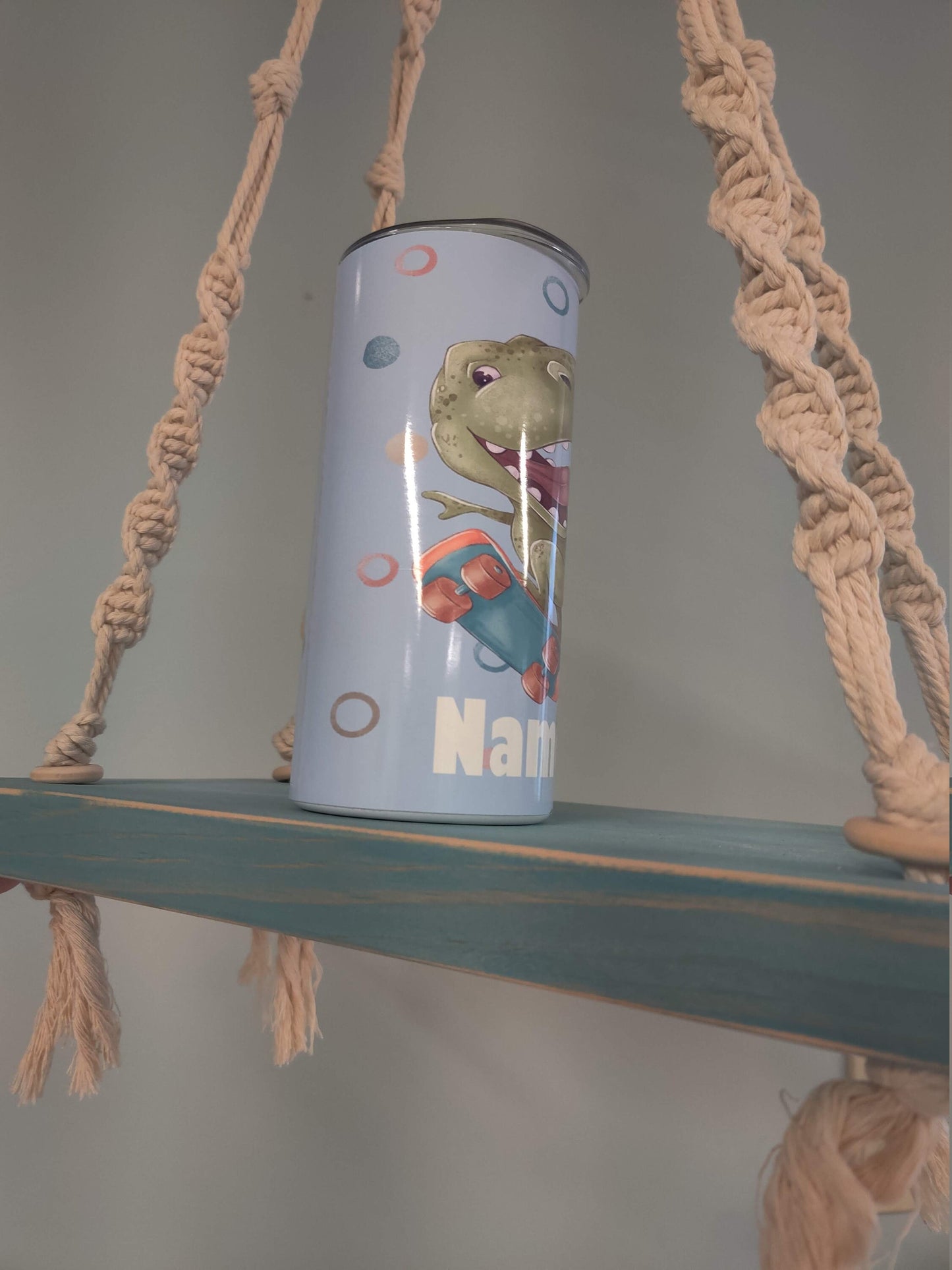 Cute Dinosaur on Roller Skates Tumbler