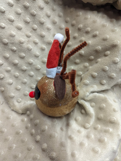 GLASS Reindeer Ornament