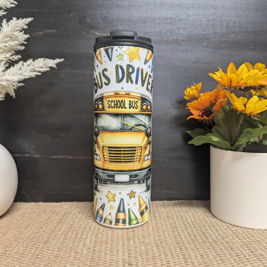 Bus Driver Stainless Steel Tumbler – School Bus Appreciation Gift!