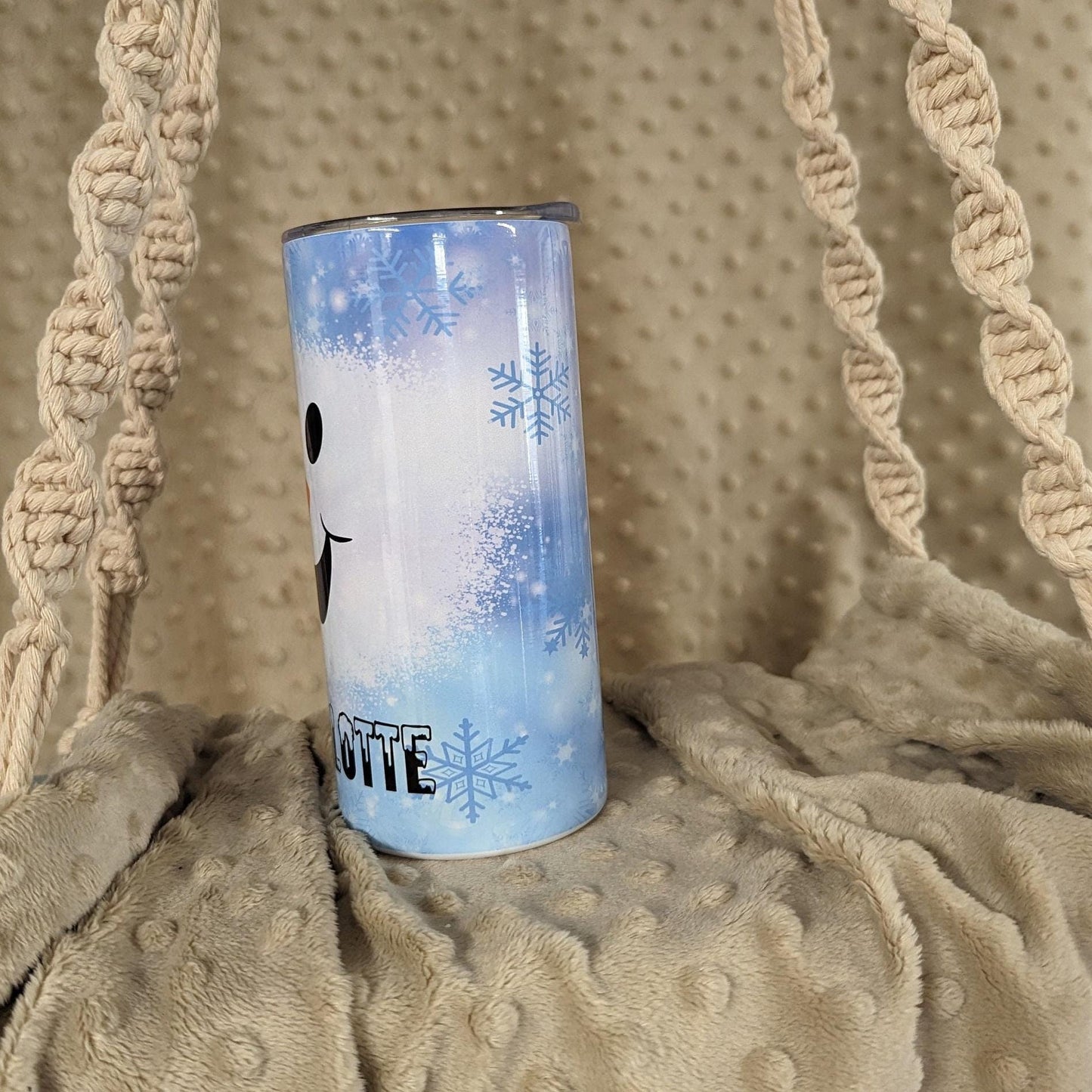 Personalized Snowman Face Tumbler