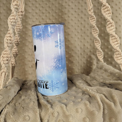 Personalized Snowman Face Tumbler