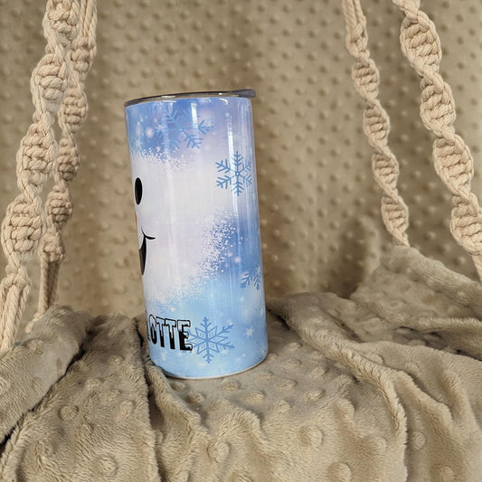 Personalized Snowman Face Tumbler