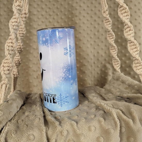 Personalized Snowman Face Tumbler