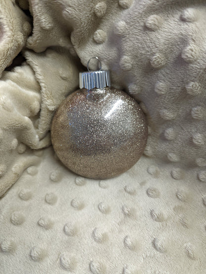 Personalized Reindeer Christmas Ornament – Glitter Holiday Ornament