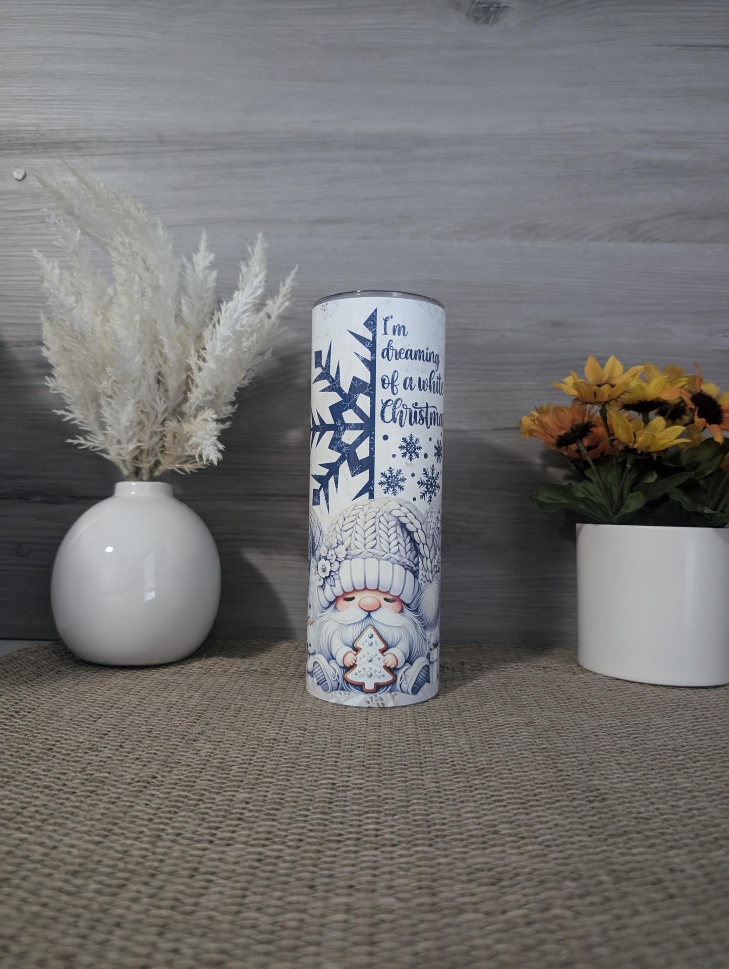 “I’m Dreaming of a White Christmas” Gnome Tumbler