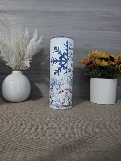 “I’m Dreaming of a White Christmas” Gnome Tumbler