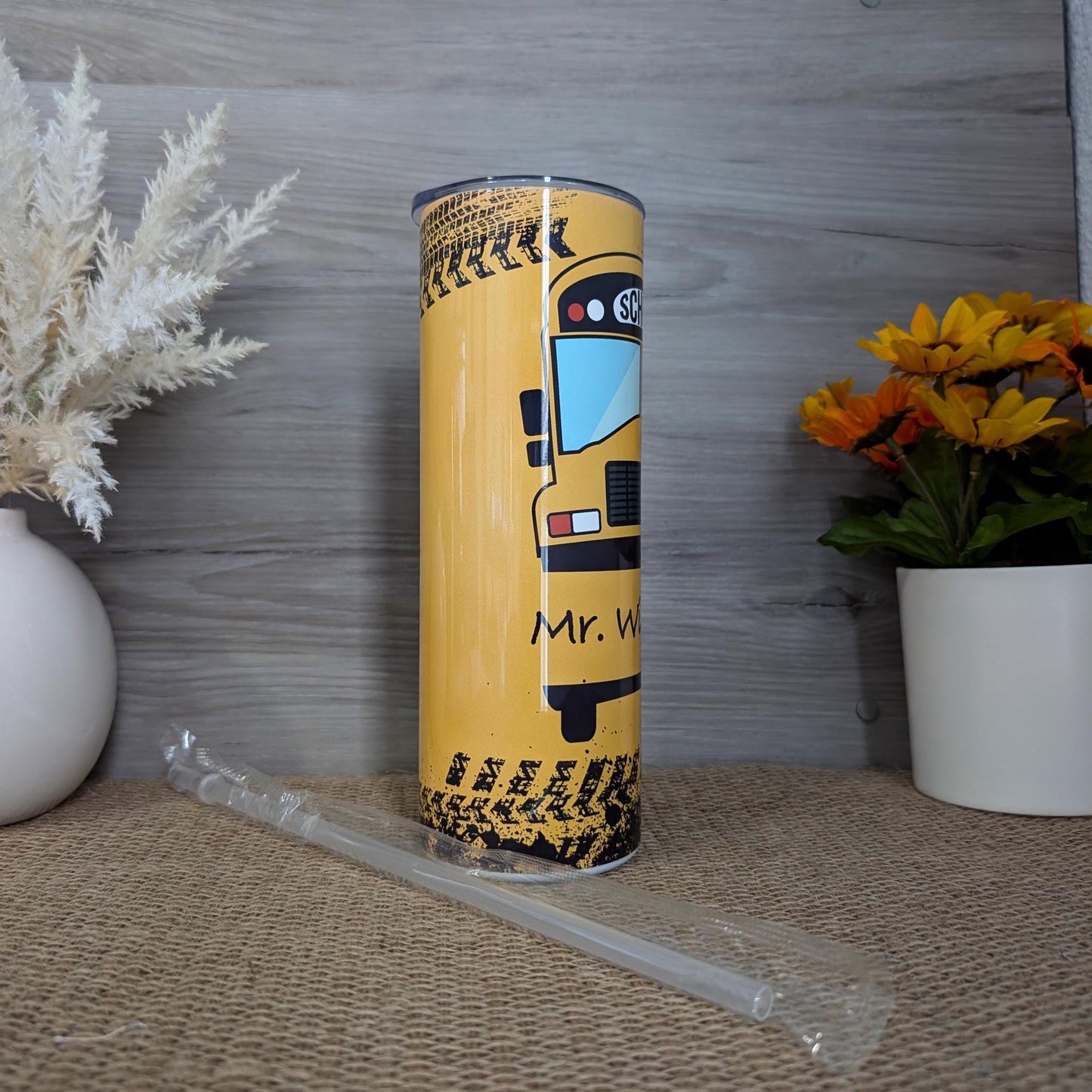 Personalized School Bus Tumbler