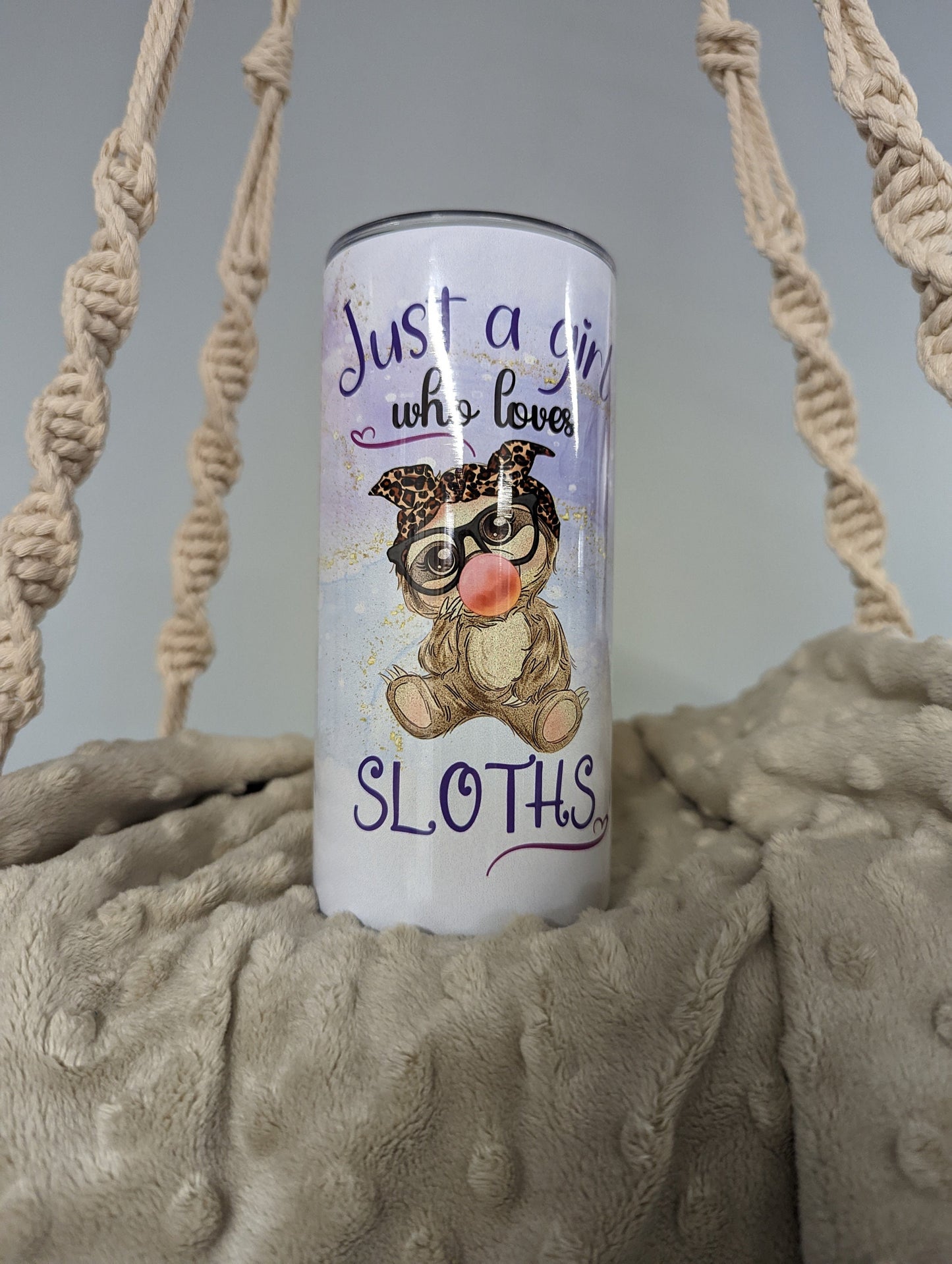“Just a Girl Who Loves Sloths” 15oz Tumbler