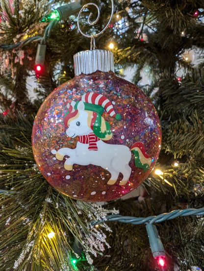 Handmade Unicorn Christmas Ornament
