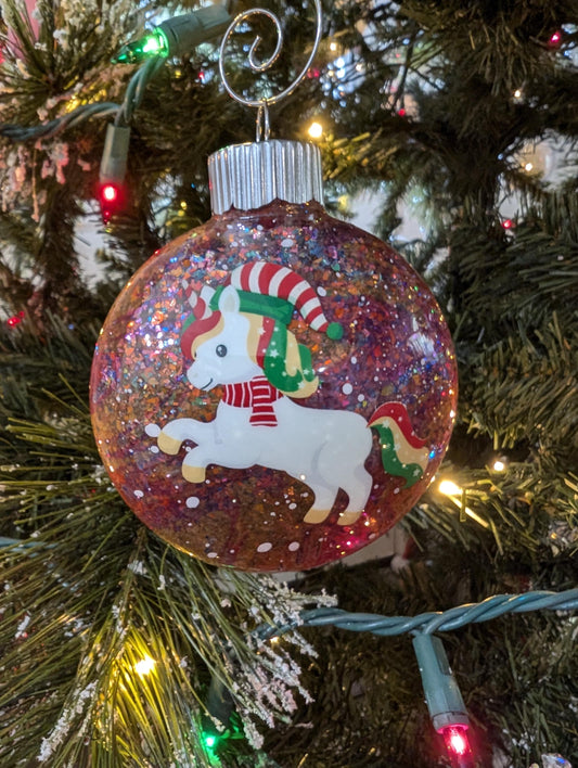 Handmade Unicorn Christmas Ornament