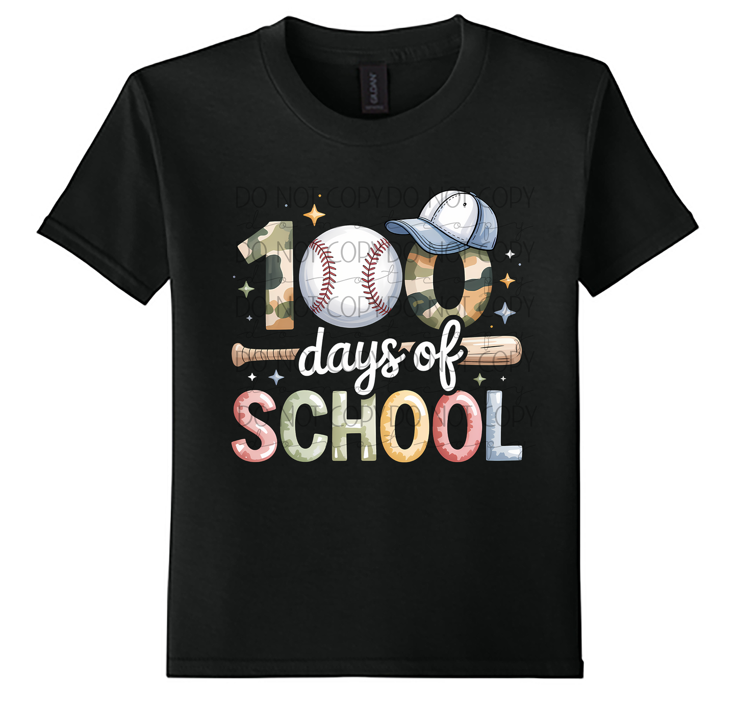 100 Days of School Baseball Shirt