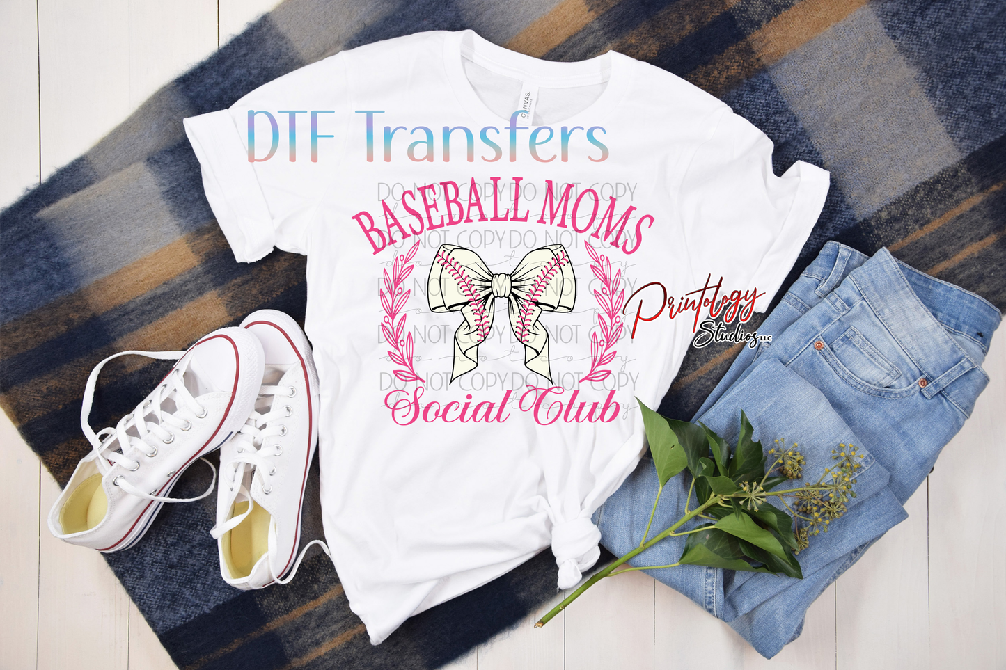 Baseball Moms Social Club DTF Transfer