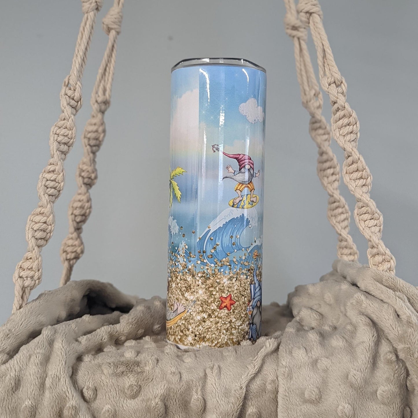 Adorable Custom Beach Gnome Tumbler