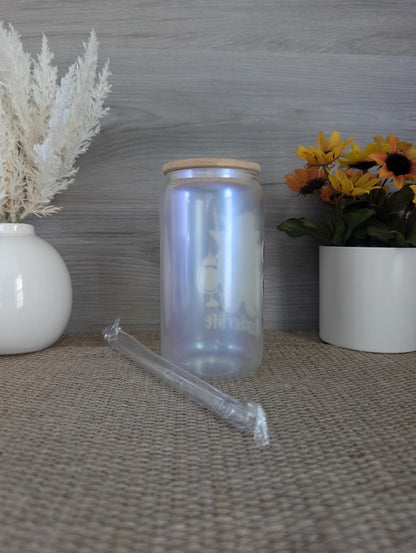 Teacher Life Frosted Glass Can – 16oz