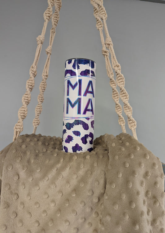 MAMA Leopard Print Tumbler