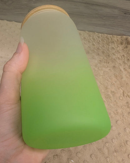 Teacher Life Frosted Glass Can