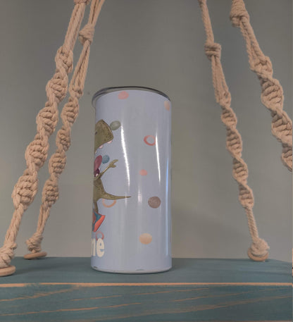 Cute Dinosaur on Roller Skates Tumbler