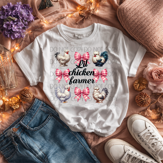 Lil Chicken Farmer – Coquette Farm Girl DTF Transfer