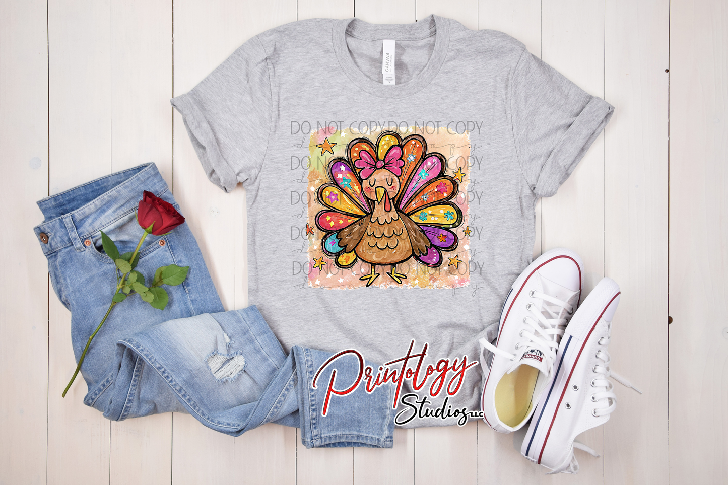 Colorful Turkey – Fall DTF Transfer