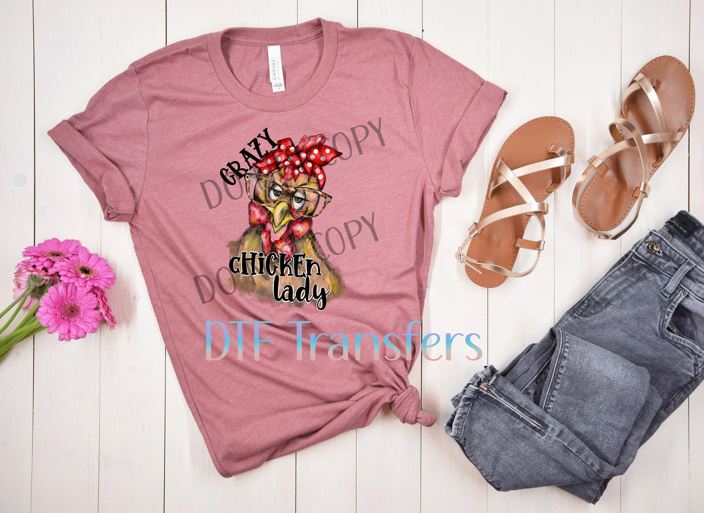 Crazy Chicken Lady Transfer