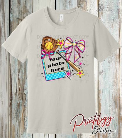 Custom Softball Photo Shirt – Personalized Softball Player Tee