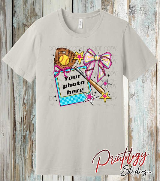 Custom Softball Photo Shirt – Personalized Softball Player Tee