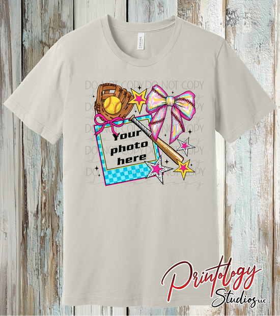 Custom Softball Photo Shirt – Personalized Softball Player Tee