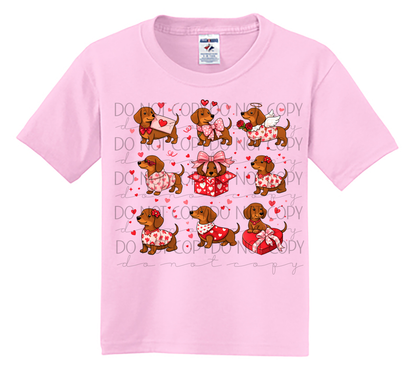 Youth Valentine Dachshund Love Shirt