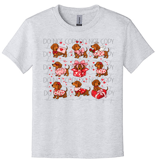Youth Valentine Dachshund Love Shirt