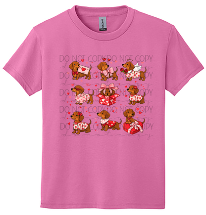 Youth Valentine Dachshund Love Shirt