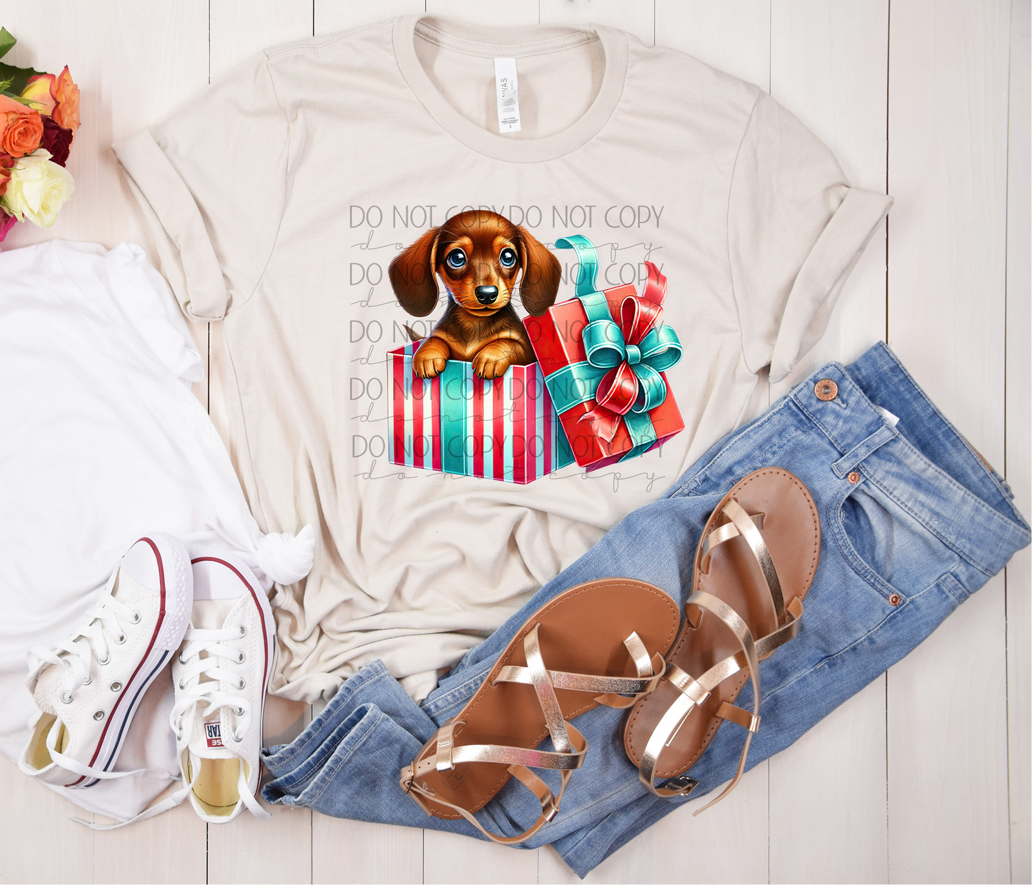 Christmas Dachshund DTF Transfer