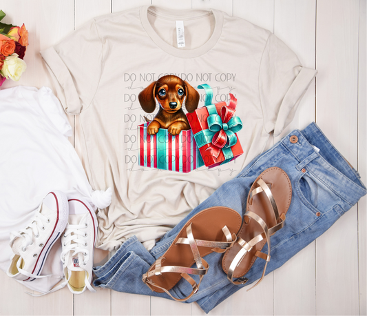 Christmas Dachshund DTF Transfer