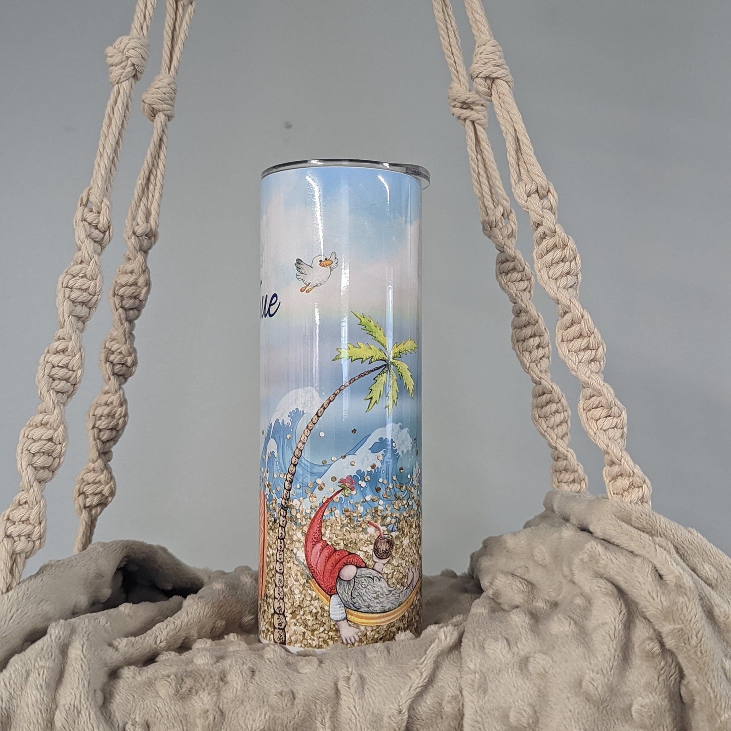 Adorable Custom Beach Gnome Tumbler