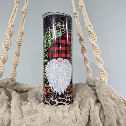 Buffalo Plaid Christmas Gnome Tumbler