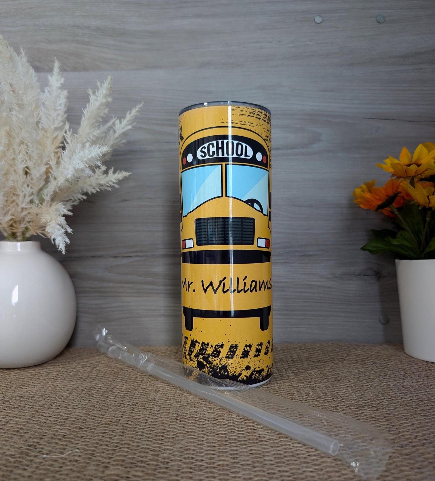 Personalized School Bus Tumbler
