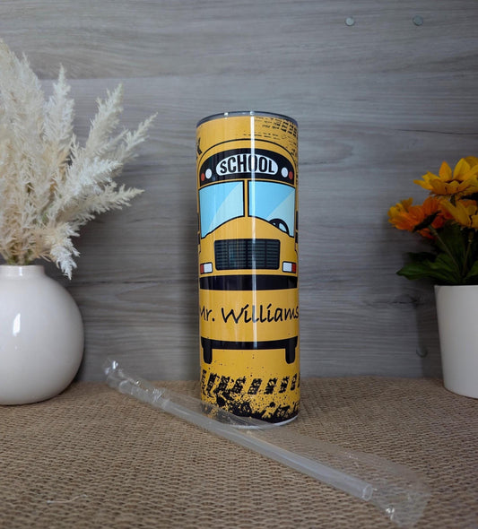 Personalized School Bus Tumbler