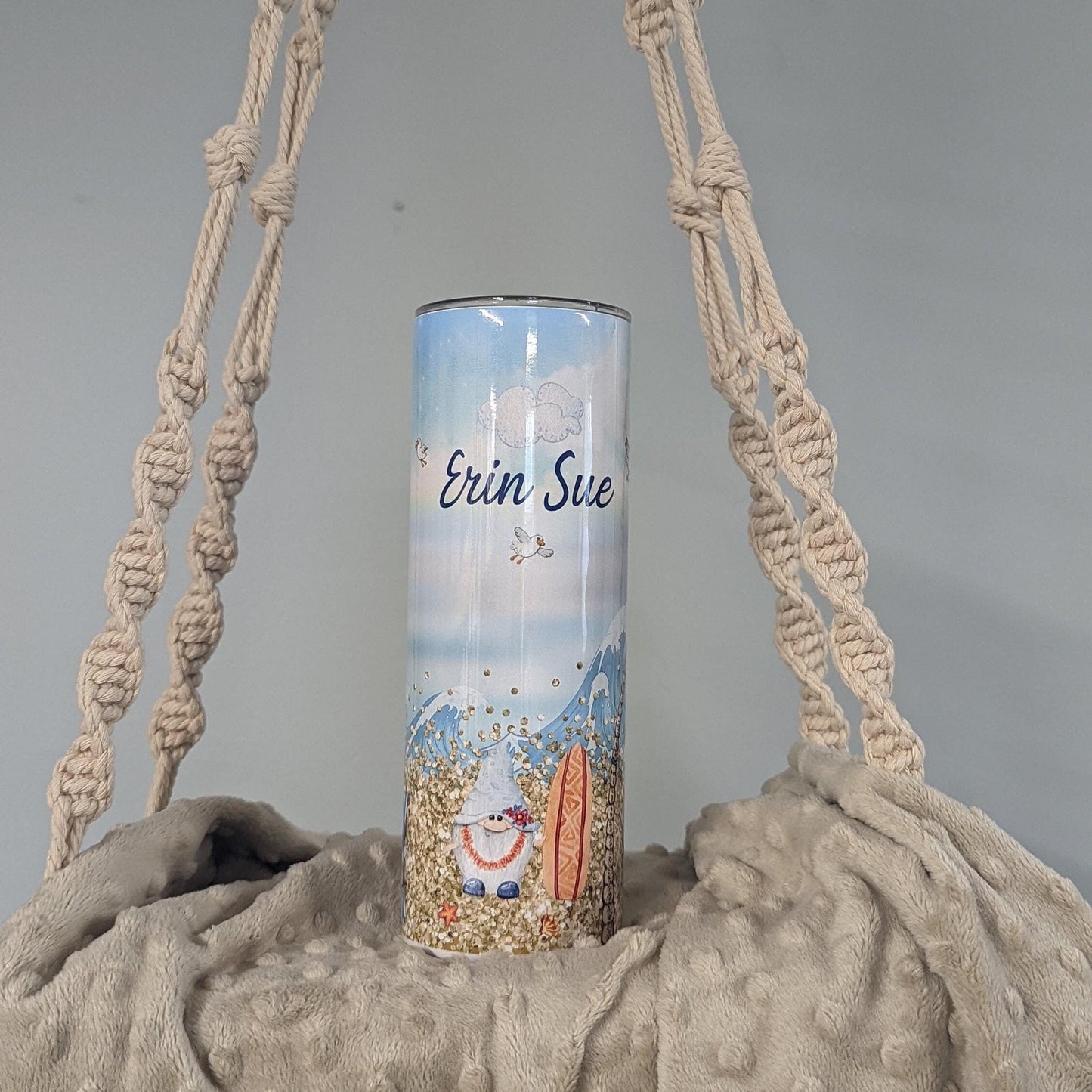 Adorable Custom Beach Gnome Tumbler