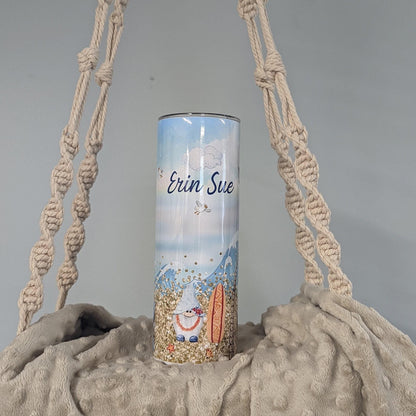 Adorable Custom Beach Gnome Tumbler