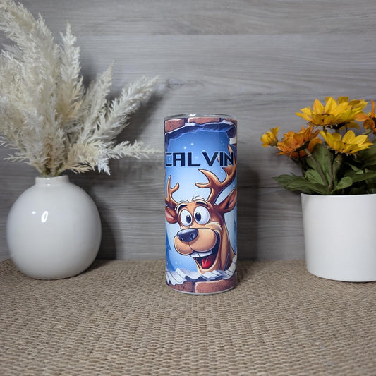 Personalized Reindeer Christmas Tumbler