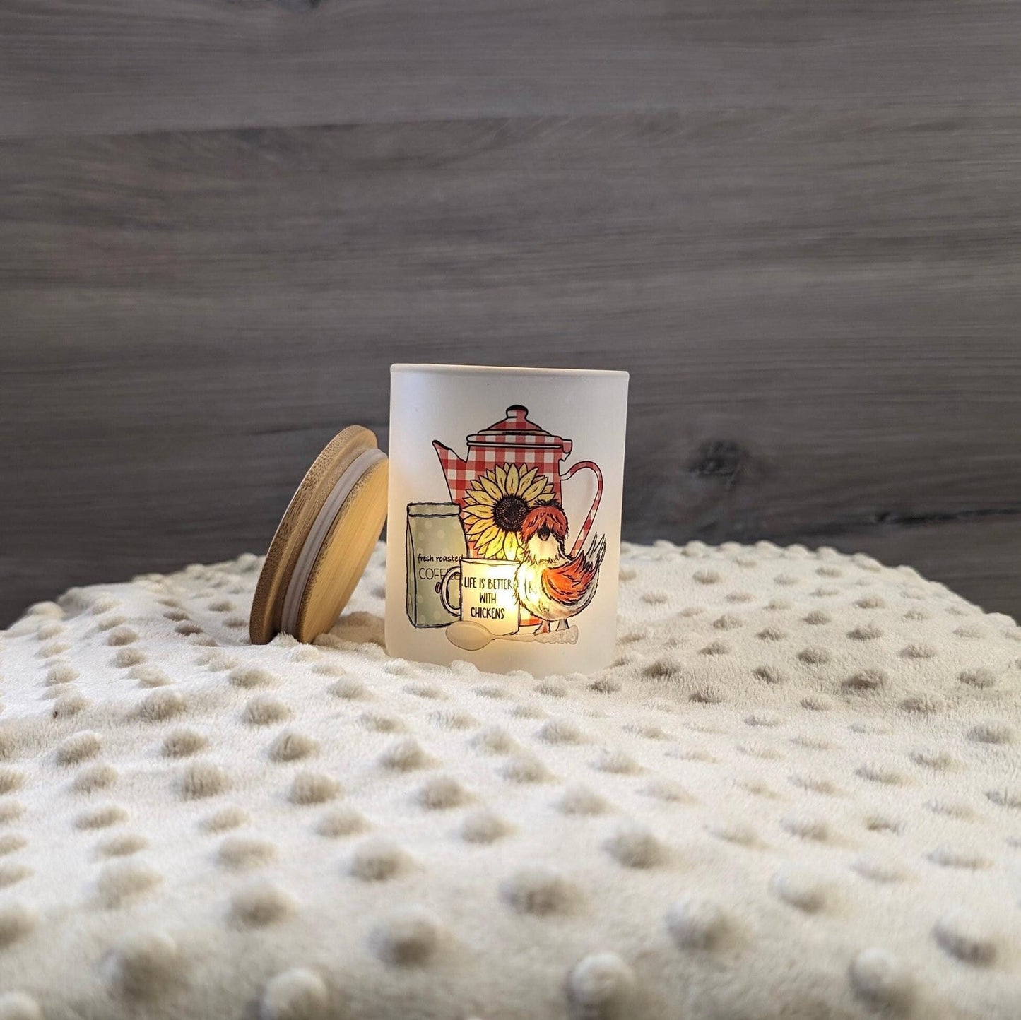 Chicken candle holder/trinket glass