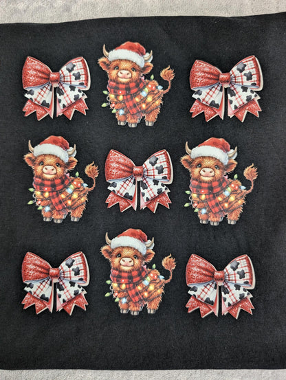 Christmas Highland Cow Shirt - Xlarge