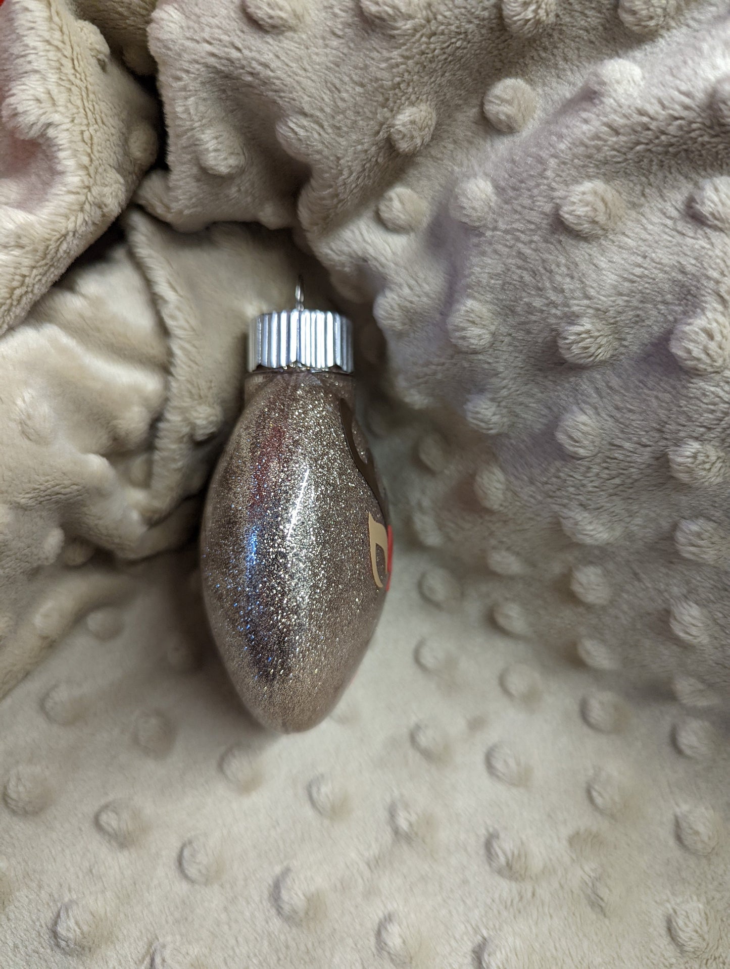 Personalized Reindeer Christmas Ornament – Glitter Holiday Ornament