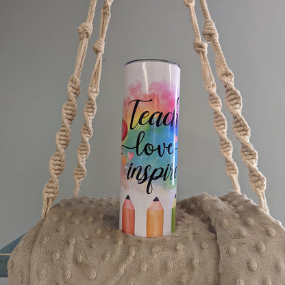 Teach • Love • Inspire 20oz Skinny Tumbler