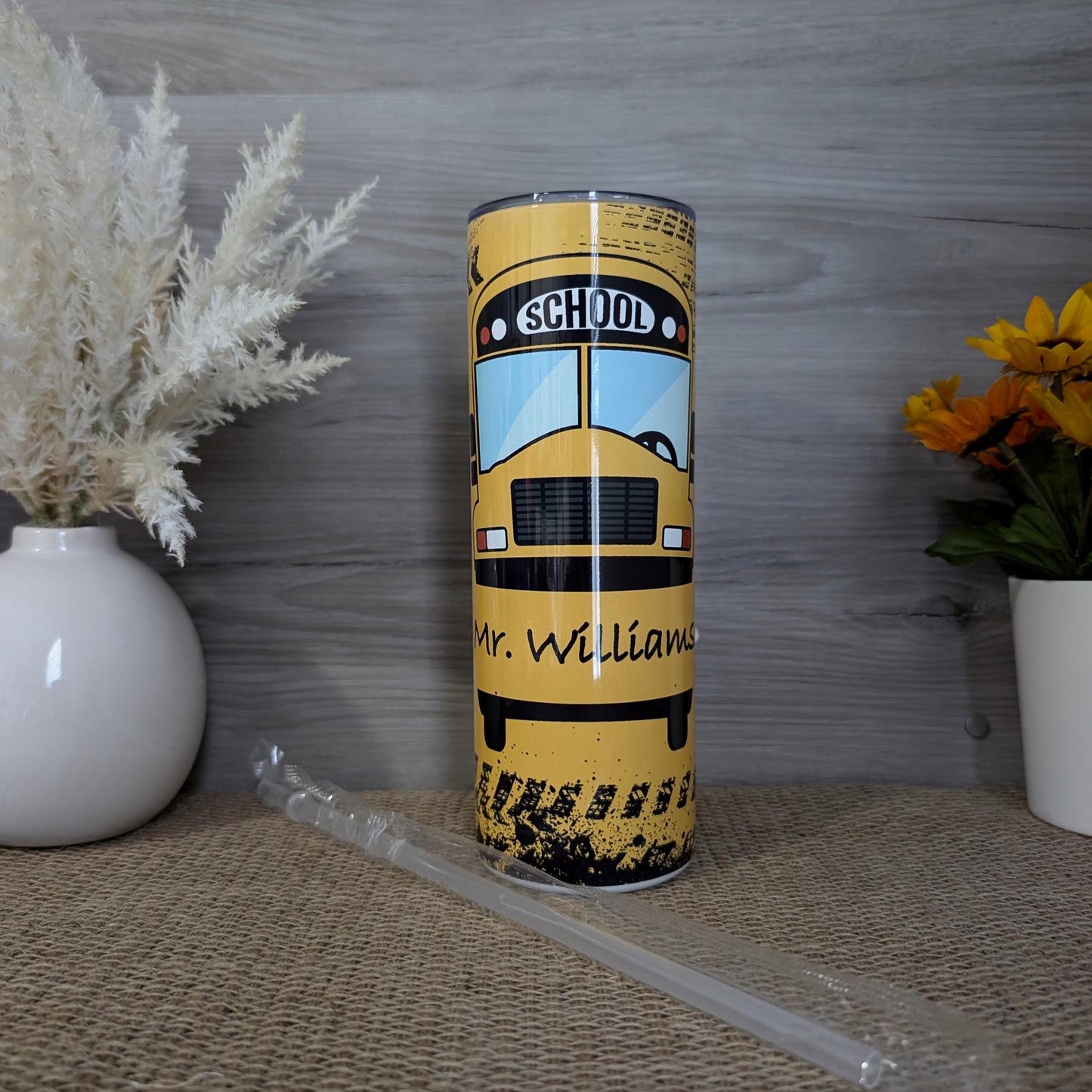 Personalized School Bus Tumbler